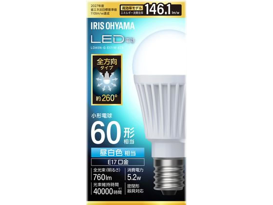 �����ꥹ������� LED�ŵ� E17 60�� ���� LDA5N-G-E17��W-6T9 LED�ŵ微�� E17 LED�ŵ� ľ�� �饤�� ������� ����