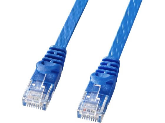 【商品説明】伝送速度1000Mbps、伝送帯域250MHzに対応したギガビット完全対応のLANケーブルです。厚さ1．5mmの超フラット設計で、カーペット下や狭い隙間にもすっきり配線できます。コネクタ部にはツメ折れ防止カバーを採用し、抜き差しによる破損を防ぎ、安心して使用できます。【仕様】●カテゴリ：CAT6●規格名：1000BASE−TX●対応カテゴリ・規格：カテゴリ6（1000BASE−TX）、カテゴリ5e（1000BASE−T）、カテゴリ5（100BASE−TX）、カテゴリ3（10BASE−T）適合●通信速度：1Gbps●周波数特性：250MHz●ケーブル長：1m●カラー：ブルー●フラットケーブル直径：1．5×6．2mm●ケーブル芯数：8芯（4P）●結線仕様：ストレート結線●ケーブル構造：UTP●ケーブル導体：30AWG　より線●被覆材質：PVC●色配線：TIA／EIA−568B●コネクタ形状：RJ−45コネクタ●スリムコネクタ：有●ツメ折れ防止カバー：有●使用温度範囲：−20〜60℃●検査：100％導通検査【備考】※メーカーの都合により、パッケージ・仕様等は予告なく変更になる場合がございます。【検索用キーワード】サンワサプライ　さんわさぷらい　sanwa　supply　LA−FL6−01BL　LAFL601BL　LANケーブル　1m　CAT6　フラットタイプ　ケーブル厚1．5mm　ブルー　爪折れ防止　より線　UTP　ストレート結線　RJ45　ケーブル　配線パーツ　LANケーブル　X962SR薄さ1．5mmのフラットタイプ、ツメ折れ防止カバー付きギガビット対応LANケーブル。