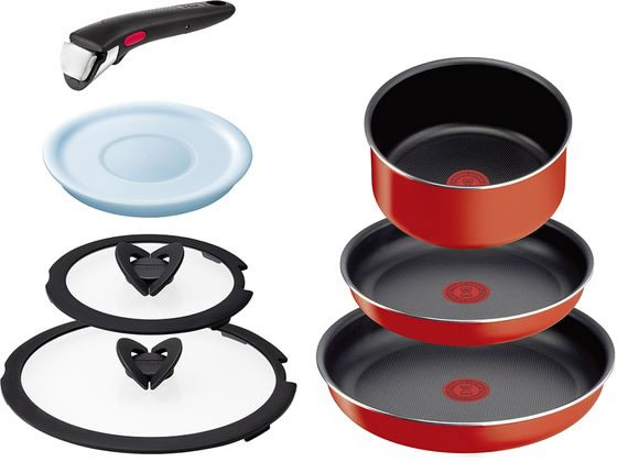 【お取り寄せ】T-fal インジニオ・ネオ パプリカレッド 7点セット L15190 パン 鍋 ケトル 調理道具 キッチン雑貨