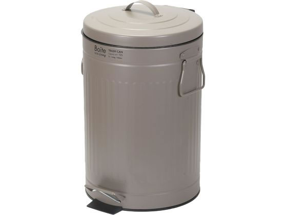 【お取り寄せ】LIV PLUS Boite トラッシュカン ふた付 ペダル式 12L ブラウン ペダルオープンタイプ ゴミ箱 ゴミ袋 清掃