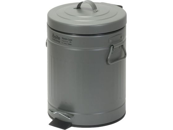 【お取り寄せ】LIV PLUS Boite トラッシュカン ふた付 ペダル式 5L カーキ ペダルオープンタイプ ゴミ箱 ゴミ袋 清掃