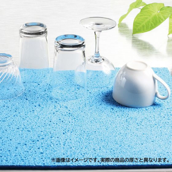 【お取り寄せ】LIV PLUS セルローズ 水切りマット 極厚 22.5×31cm ブルー jetprice-10726747 JET PRICE サンプル画像3