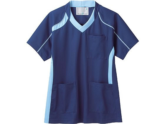 【お取り寄せ】住商モンブラン スクラブ兼用 半袖 DBL／ペールブルー3L MS301-0403 スクラブ 医療服 ユニフォーム