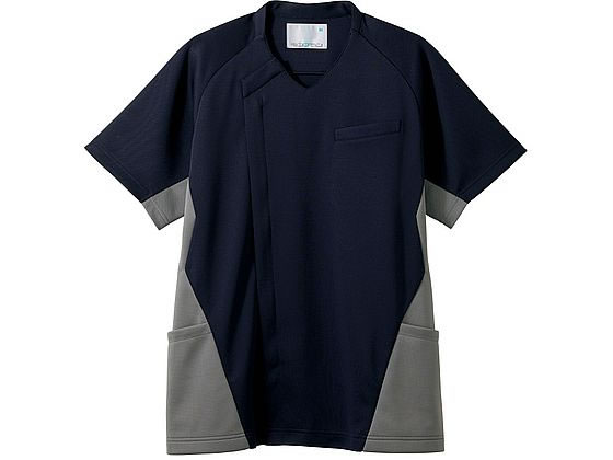 【お取り寄せ】住商モンブラン スクラブ メンズ 半袖 ネイビー／グレー 3L MS859-90 スクラブ 医療服 ユニフォーム