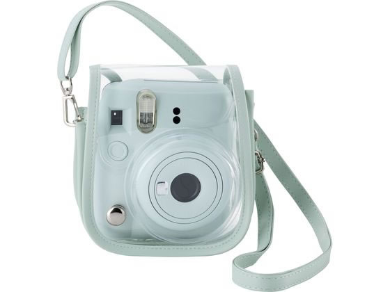 【お取り寄せ】エレコム チェキケース instax mini12用 クリア グリーン IC-CCM12GN
