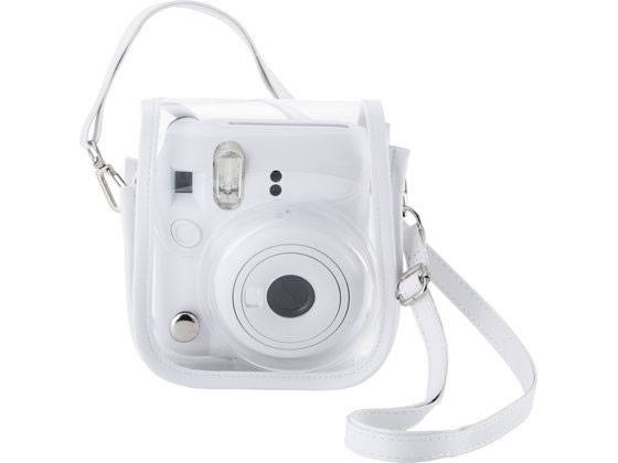 【お取り寄せ】エレコム チェキケース instax mini12用 クリア ホワイト IC-CCM12WH