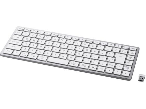 【お取り寄せ】エレコム ワイヤレスミニキーボード BT無線 充電式 白 TK-PN1075MPWH キーボード マウス 入力機器 パソコン 家電