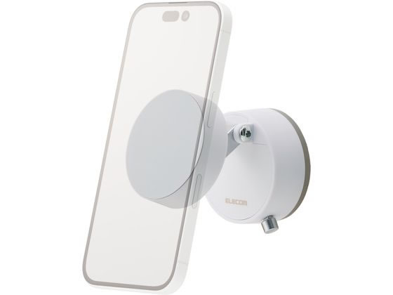 【商品説明】MagSafe対応スマートフォンの背面にマグネットの力で固定できます。MagSafe対応スマホケースや付属のメタルプレートと併用することで、MagSafe非対応のスマートフォンでも使用可能です。※ケースの材質、厚みなどによって対応できない場合がありますのでご了承ください。メタルプレートは2枚付属し、貼り付け位置の失敗や粘着力低下時の交換用として、ケース交換時にも使えます。【仕様】●材質：ABS、TPR、シリコン、磁石（マグネット部）　●外形寸法：W約58mm×D約58mm×H約42mm（突起物含まず）　※折り畳み時　●重量：約86g　●カラー：ホワイト　●対応機種：MagSafe対応のiPhone　※2025年11月現在　●内容物：スタンド、メタルプレート×2、サポートシート、六角レンチ【備考】※メーカーの都合により、パッケージ・仕様等は予告なく変更になる場合がございます。【検索用キーワード】エレコム　ELECOM　えれこむ　P−DSMSCWWH　スマホスタンド　スマートフォン　車載スマホホルダー　車載ホルダー　携帯ホルダー　携帯スタンド　magsafe　カー用品　スタンド　スマホ　車スマホホルダー　マグセーフ　マグネット　スマホホルダー　ホルダー　車載　車内　車用　ホワイト　スマホ関連品　タブレット関連品　スマートフォン関連品　X334SSMagSafeで簡単に着脱できる、MAGKEEPシリーズのスマホスタンドです。