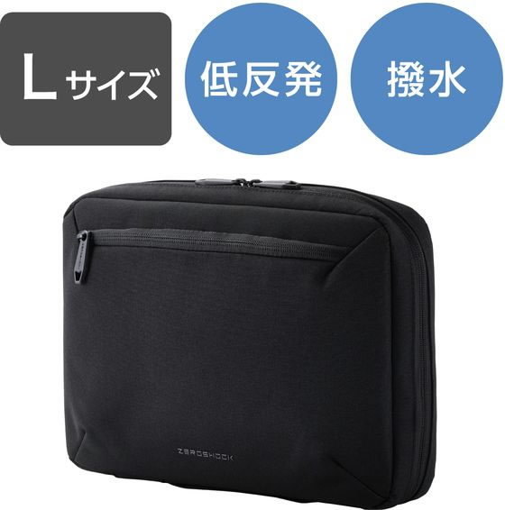 【お取り寄せ】エレコム ガジェットポーチ 大容量 軽量 ブラック ZSB-BB01PLBK PCバッグ キャリングバッグ PC パソコン 家電 jetprice-10728111 JET PRICE サンプル画像2