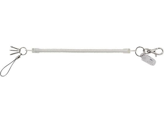 クツワ キーチェーン 80cm クリア KM008CL 名札キーホルダー キーホルダー キーボックス 名札