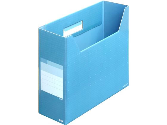 プラス デジャヴカラーズ ボックスファイル レギュラー スカイブルー FL-023BF／87-621 A4 ボックスファイル 紙製 ボックス型ファイル