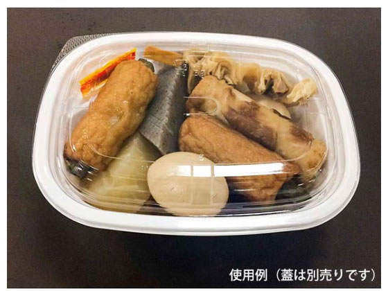 【商品説明】からしなどを入れる仕切り付き。耐熱性・断熱性に優れたBF素材（PP入り低発泡ポリスチレン）を使用しているため、電子レンジOKです。耐熱温度：105℃。容量：660cc。※蓋は別売り。【仕様】●サイズ：200×150×62mm材質：BF重量：15g容量：660ml●入数：50枚【備考】※メーカーの都合により、パッケージ・仕様等は予告なく変更になる場合がございます。【検索用キーワード】シーピー化成・しーぴーかせい・シーピーカセイ・cpkasei　660ml　50枚　使い切り　使いきり　テイクアウト　持ち帰り　食べ歩き　178177　使いきり食器　テイクアウト用品　X909SW使い捨てのおでん持ち帰り容器です。