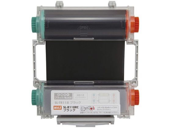 Label Printers - 【お取り寄せ】マックス ビーポップ インクリボンカセット 100タイプ プロセスカラー SLーR118RCブラック IL92320 カッティングマシン用インク カッティングマシン カッティングシート 店頭POP 掲示