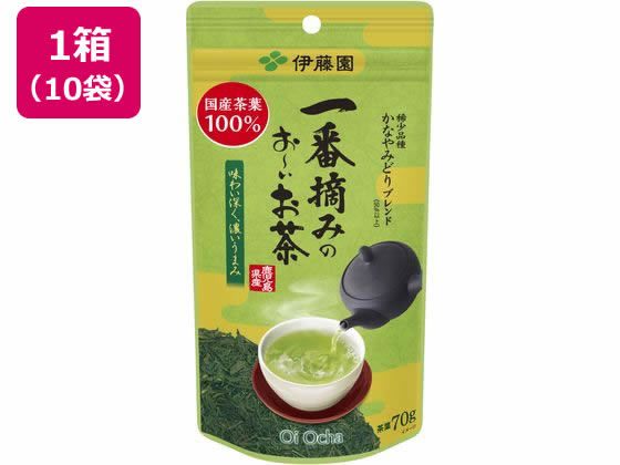 伊藤園 一番摘みのお〜いお茶 かなやみどり70g×10袋