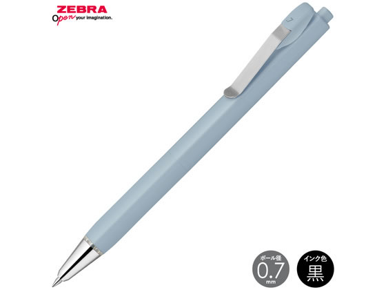 【商品説明】軽い力で濃いS油性インク搭載。新設計開きやすく丈夫な樹脂×金属バインダークリップ。ブレンシステム（ペン先のインナー／低重心／タイト設計）を保ちつつ先端を極限までスリム化。仕事で使いやすいシックな本体カラー。【仕様】●軸色：サックスブルー●インク色：黒●ボール径：0．7mm●油性ボールペン●替芯：SY−0．7芯●クリップ：丈夫でスタイリッシュな金属バインダークリップ【備考】※メーカーの都合により、パッケージ・仕様等は予告なく変更になる場合がございます。【検索用キーワード】ゼブラ　ぜぶら　zebra　Zebra　ZEBRA　ブレン　ぶれん　ブレンユー　ぶれんゆー．7　サックスブルー　ブルー　青　アオ　数量限定　限定．7mm7mm　油性ボールペン　くすみカラー　BA87−SABL　BA87SABL　書きやすい　マット　スタイリッシュ　文具　文房具　筆記　筆記具　筆記用具　ボールペン　油性ボールペン　X141SYブレンユー初の限定色！ビジネスアイテムにすっと馴染む、シックで洗練されたカラー