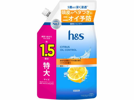 P&Gジャパン h&s シトラスオイルコントロール 薬用シャンプー 特大 詰替 4
