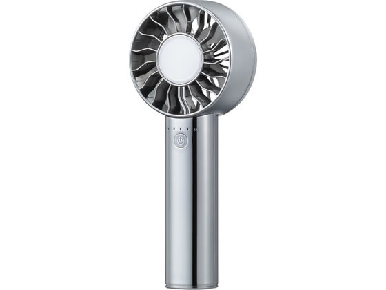 KOIZUMI ハンディファン USB充電式 大風量 ミラーシルバー KPF0762S 卓上扇風機 ポータブルファン 扇風機 サーキュレーター 空調家電