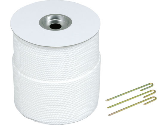 環 - 【お取り寄せ】TOEI LIGHT トーエイライト グランドロープ 6×300(3) 白 杭(G1587)つき