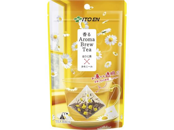 訳あり)伊藤園 香るAromaBrewTea ほうじ茶×カモミール 5袋