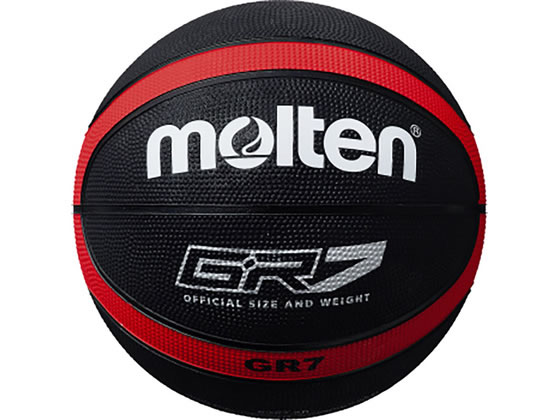 【お取り寄せ】モルテン バスケットボール 7号球 GR7 ブラック×レッド BGR7KR