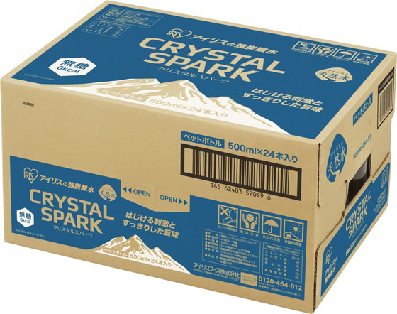 アイリスオーヤマ クリスタルスパーク アイリスの強炭酸水 500mL 24本 炭酸水 スパークリングウォーター 水 ミネラルウォーター 飲料 jetprice-10743347 JET PRICE サンプル画像3