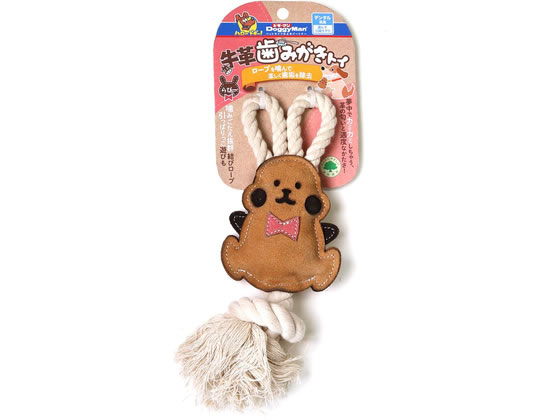 【商品説明】夢中でカミカミしちゃう牛革とコットンロープを使用した、かわいいうさぎ型のおもちゃです。コットンロープを噛むことで遊びながら楽しく歯垢を除去。噛みごたえ抜群のフサフサ結びロープでひっぱりっこ遊びにも。中材にヤシ繊維を使用。超小型、小型犬対象【仕様】●材質／本体：牛革、中材：ヤシ繊維、ロープ：コットン●商品使用時サイズ／約幅9．5×奥行4×高さ22cm●適応種／超小型犬〜小型犬【備考】※メーカーの都合により、パッケージ・仕様等は予告なく変更になる場合がございます。【検索用キーワード】どぎーまん　ドギーマン　doggyman　DoggyMan　doggy　Doggy　牛革歯みがきトイ　らびー　超小〜小型犬　ペット用品　お散歩・生活グッズ・ペットハウス　犬（ドッグ）用　X488TG革の匂いと噛みごたえ！