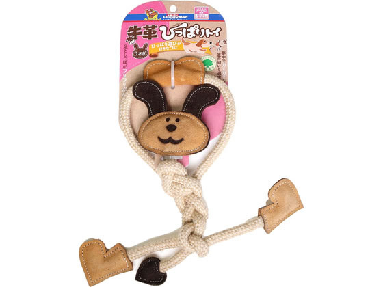 【お取り寄せ】ドギーマンハヤシ 牛革ひっぱりトイ うさぎ 運動器具 おもちゃ 犬 ドッグ用 ペット お散歩 生活グッズ ペットハウス