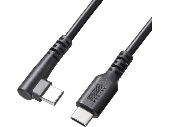 乐天商城 - 【お取り寄せ】サンワサプライ USB 2.0 Type-Cケーブル C-C・片側L型コネクタ・PD60W 1m KU-CCP60L10TK2