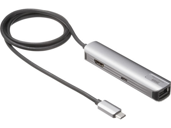 サンワサプライ USB TypeCスリムドッキングハブ ケーブル長1m USB-5TCHLP7S-1 USBハブ ドッキングステーション PC周辺機器 パソコン 家電