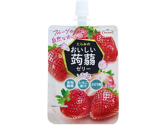 たらみ おいしい蒟蒻ゼリー いちご味 150g ゼリー デザート菓子 お菓子 jetprice-10743515 JET PRICE パッケージ画像