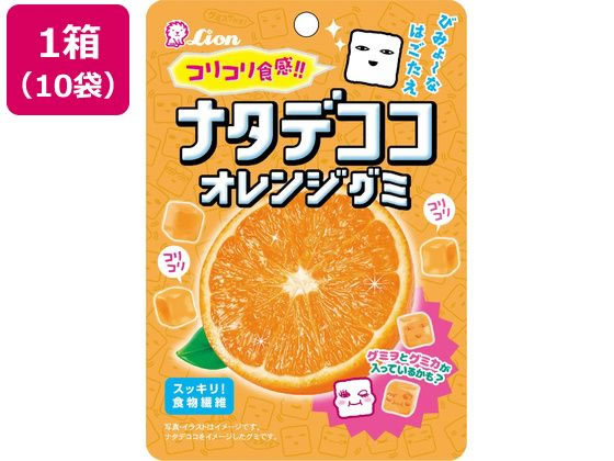 【商品説明】●ナタデココをイメージした柔らかさの中にコリコリしたびみょーな食感が特徴のオレンジ味のグミです。【仕様】●内容量：40g●注文単位：1箱（10袋）【備考】※メーカーの都合により、パッケージ・仕様等は予告なく変更になる場合がございます。【検索用キーワード】グミ　ぐみ　ナタデココ　イメージ　コリコリ　食感　2層　やわらか　ハード　オレンジ味　みかん　菓子　お菓子　かし　おやつ　食品　●注文単位：1箱、●内容量：40g×10袋　X624TKナタデココのびみょ〜な歯ごたえが楽しめるオレンジ味のコリコリ食感グミです。