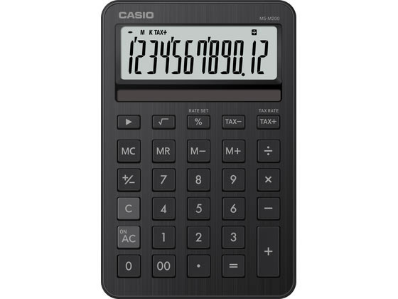 【お取り寄せ】カシオ スタイリッシュ電卓 ミニジャストサイズ アイアンブラック MS-M200-BK-N