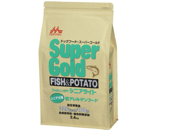 森乳サンワールド スーパーゴールド フィッシュ＆ポテト シニアライト シニア犬用 2.4kg (78100071)