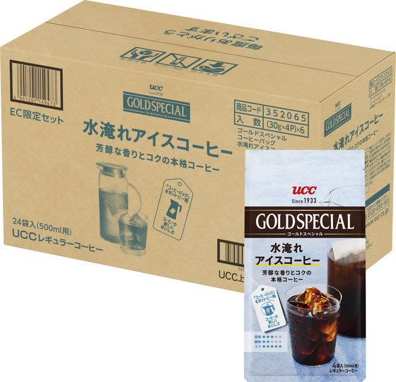 JET PRICEのUCC上島珈琲 ゴールドスペシャル コーヒーバッグ 水淹れアイスコーヒー 500mL用 4P×6パック コーヒー粉 コーヒー 飲料｜アングル2