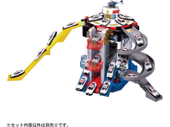 【商品説明】電動回転駐車場！楽しい3つの出動遊び！サウンド満載！ポイント1：パトカー大量駐車＆発車が楽しめるカッコいい警察署！ポイント2：電動回転駐車場＆楽しい3つの出動遊び「ジャンプスライダー」「トルネードループ」極めつけの必殺ギミック「フリーフォール」いろんな方向へスクランブル出動！ポイント3：豊富なサウンド演出！警察ごっこ遊びが楽しめます！多数のサウンドで活躍シーン盛り上げ没入感アップ！【仕様】●対象年齢：3歳以上●商品内容：メインユニット（1）、フリーフォールユニット（1）、柱A（1）、柱B（1）、1階駐車場（1）、2階駐車場（1）、ウィンドウスロープ（2）、ジャンプスライダーA（1）、ジャンプスライダーB（1）、トルネードループA（1）、トルネードループB（1）、トルネードループC（1）、シール（1）、トヨタ　GRスープラ　パトロールカー（1）●使用電池：単2形アルカリ乾電池×2（別売）（C）TOMY【備考】※メーカーの都合により、パッケージ・仕様等は予告なく変更になる場合がございます。【検索用キーワード】タカラトミー　たからとみー　takaratomy　タカラ　トミー　takara　tomy　たから　とみー　トミカワールドスクランブルポリスステーションスペシャルトミカ付き　トミカワールド　スクランブルポリスステーション　スペシャルトミカ付き　ミニカー　自動車　車　4904810074601　玩具　おもちゃ　TOY＿02　ホビー　トミカ　X823TLトミカの出動遊びが楽しい警察署「スクランブルポリスステーション」が登場！
