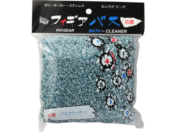 【商品説明】ポリ・ホーロー・ステンレスに。お風呂洗い専用。特殊加工した高純度アルミを使用しています。使用の頻度に応じはがれますが、それがクレンザーの役目を生じ、洗浄研磨に効果があります。また、アルミを織り込んでいるネットに、抗菌力、カビを防ぐ効果のある旭化成の新素材繊維デオクリンを使用しており衛生的。洗剤なしでも湯アカがきれいに落ちます。（特に残り湯の温かい時）【仕様】●サイズ：約45×130×130mm●材質：ポリエステル（アルミ蒸着）・ポリウレタン【備考】※メーカーの都合により、パッケージ・仕様等は予告なく変更になる場合がございます。【検索用キーワード】亀の子束子西尾商店　こうきんばすくりーなー　ふぃぎあ　ばす　バススポンジ　お風呂　バス　浴室　浴槽　スポンジ　アルミスポンジ　金属スポンジ　抗菌　1個　抗菌バスクリーナーフィギアバス　抗菌バスクリーナー　フィギア　バス　清掃用品　掃除道具　X445TM洗剤なしでも湯アカがキレイ