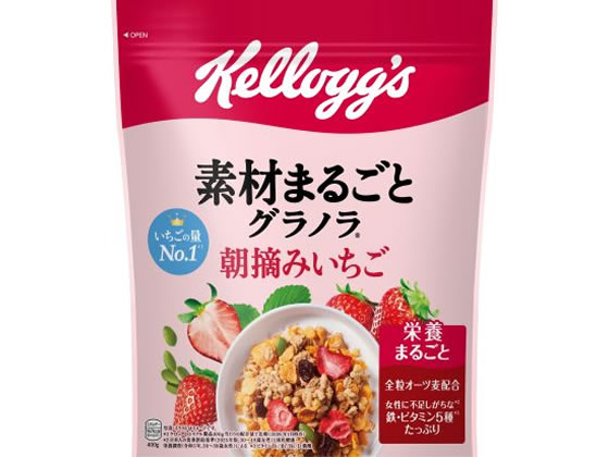 日本ケロッグ 素材まるごとグラノラ 朝摘みいちご 400g jetprice-10746996 JET PRICE パッケージ画像