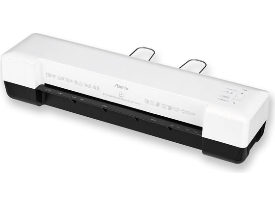 【商品説明】仕上がりも満足な4本ローラーラミネーター。温度、速度を4段階に調整出来るので、加工物に合わせて設定可能。60分のオートパワーオフで使う時も安心。【仕様】●外形寸法：幅492×奥行120（トレー使用時250）×高さ105mm●質量：約2．1kg●ウォームアップ時間：約130秒●最大ラミネート厚：0．5mm●最大ラミネート幅：320mm●ラミネート速度：約4．5ー7mm／秒●使用電源：AC100V●消費電力：670W●機能：電源スイッチ、逆転スイッチ、速度温度スイッチ、オートパワーオフ●付属品：取扱説明書、保証書、リアトレー【備考】※メーカーの都合により、パッケージ・仕様等は予告なく変更になる場合がございます。【検索用キーワード】ASKA　アスカ　あすか　ASMIX　Asmix　4本ローラーラミネーターA3対応　ラミネーター　L415A3　4本ローラー　0．5mm　320mm　約130秒　ラミネーター　ラミネートフィルム　ラミネーター・パウチ本体（ラミネート機械）　X214TJスイッチ一つで4段階調整。簡単操作の4本ローラーラミネーター