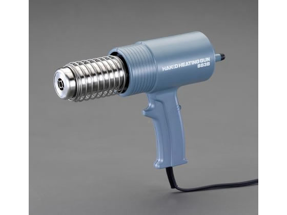 【仕様】●メーカー…白光（HAKKO）　●型番…883−13　●用途…パテの乾燥、収縮チューブの熱収縮、シールはがし、ビニールクロスの溶着、塩ビ加工の曲げ加工、樹脂の熱硬化、金属類への加熱などに　●電源…AC100V（50／60Hz）　●消費電力…1000W　●最高温度…500℃（ノズル口から10mmの位置で測定した値）　●サイズ…260（W）×75（D）×190（H）mm　●重量…750g（コードを除く）　●風速…1250m／min　●風量…0．2m3／min　●プラグ形状…平型プラグ　●コード長…1．94m　●モーター寿命…約1000時間　※連続使用により、寿命が短くなるかもしれません。　●高温・高風速タイプの工業用ドライヤー　●※適用ノズルは下記のその他関連商品をご覧ください。　●※本商品を連続使用の場合、モーター及びヒーターのために、8時間使用しましたら、1時間休ませるなどの少しクールダウンしながらご使用されることをお勧めいたします。【備考】※メーカーの都合により、パッケージ・仕様等は予告なく変更になる場合がございます。【検索用キーワード】エスコ　えすこ　ESCO　Esco　電動工具　発電機　トランス　コードリール　延長コード　ヒートカッター　ヒートガン　ヒートガン（白光）　ヒートガン　AC100V　1000Wヒートガン　AC100V　1000W　ヒートガン　EA365HC　作業用品・工具　ハサミ・カッター・板金用工具　白光　ハッコウ　HAKKO　はっこう　X705TH
