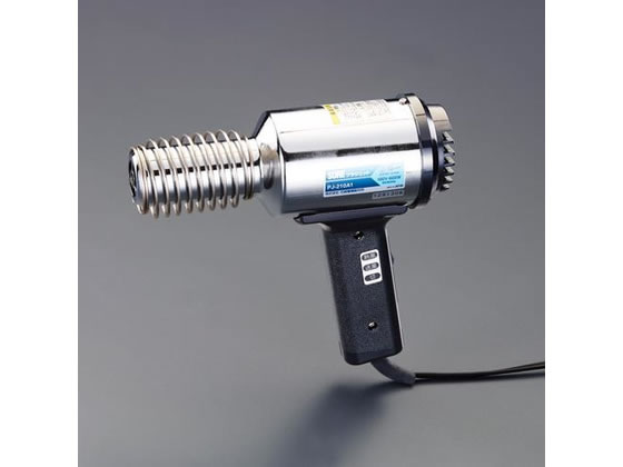 【仕様】●メーカー…石崎電機製作所（SURE）　●型番…PJ−210A1　●用途…シュリンク包装の収縮、ラベル剥がし、塩ビパイプ、塩ビ板の曲げ加工等に　●電源…AC100V（50／60Hz）　●消費電力…600W　●スイッチ…3段切替スイッチ（切・送風・熱風）　●温風温度…450℃　●風量…125L／min　●風速…400m／min　●重量…約600g　●サイズ…208×70×189（H）mm　●材質…鋼板、合成樹脂　●コード長…3m　●付属品…フィルター×1、R型スタンド　●小型軽量で熱風温度450℃を実現　●工業用ドライヤーとしての性能を保持しつつ、DCモーターの採用　●鋼板ボディ構造の変更で軽量を実現　●電源コード長が3mで、電源から離れた場所などでの作業や、使用時の取り回しを向上　●［使用上の注意］　・ご使用前に必ず点検の実施をお願いします。　・本製品は高温工業用熱風機です。　・吹き出し温度は300℃以上、本体の内部温度は1000℃以上になります。　・ご使用方法の誤りや点検を怠ると、火災、火傷、感電などの事故が発生する恐れがあります。　・ご使用後は、必ず本体を冷やすために送風運転を行なって下さい。　・事故防止、安全運転のため必ず定期点検を実施して下さい。【備考】※メーカーの都合により、パッケージ・仕様等は予告なく変更になる場合がございます。【検索用キーワード】エスコ　えすこ　ESCO　Esco　電動工具　発電機　トランス　コードリール　延長コード　ヒートカッター　ヒートガン　電動ヒートガン（石崎電機）　ヒートガン　AC100V　600Wヒートガン（軽量型）　AC100V　600W　ヒートガン（軽量型）　EA365VA−4A　EA365VA4A　作業用品・工具　ハサミ・カッター・板金用工具　石崎電機製作所　イシザキデンキセイサクショ　SURE　いしざきでんきせいさくしょ　X706TH