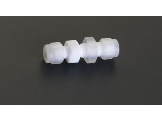 【お取り寄せ】フロウエル 6mm ユニオン(バルクヘッド フッ素樹脂製) EA425HH-6 チューブ ホース類 樹脂チューブ ホース 配管材