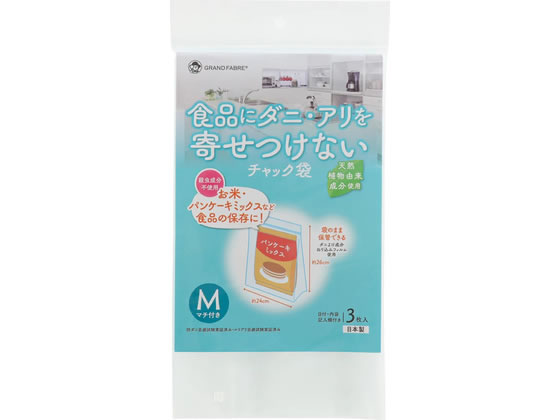 【商品説明】忌避剤を練り込み、ダニ・アリを遠ざけるチャック付き保存袋です。殺虫成分は不使用のため、お米・パンケーキミックスなど食品の保存に最適です。開封した食品を袋のまま保管できます。天然植物由来成分を使用しています。日付・内容を書き込める記入欄付きです。【仕様】●内容量：3枚●サイズ：約ヨコ240×タテ260mm●材質：ポリエチレン●忌避剤を練り込み、ダニ・アリを遠ざけるチャック付き保存袋です。●殺虫成分は不使用のため、お米・パンケーキミックスなど食品の保存に最適です。●開封した食品を袋のまま保管できます。●天然植物由来成分を使用しています。●日付・内容を書き込める記入欄付きです。【備考】※メーカーの都合により、パッケージ・仕様等は予告なく変更になる場合がございます。【検索用キーワード】和弘プラスチック工業　食品にダニやアリを寄せつけないチャック袋　M　3枚入　しょくひんにだにやありをよせつけないちゃっくぶくろ　M　3まいいり　ショクヒンニダニヤアリヲヨセツケナイチャックブクロ　M　3マイイリ　240×260mm　個　3枚　ポリエチレン　ポリ袋　チャック付ポリ袋　X926TM食品の保存に！