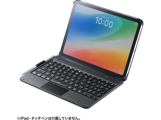 【商品説明】ケースとキーボードをマグネットで着脱できるiPad A16・10.9インチiPad（第10世代）専用Bluetoothキーボードです。タッチパッド搭載でノートパソコンのように快適に操作できます。日本語JIS配列のパンタグラフキーを採用し、自然で快適なキー入力が可能です。オートスリープ機能やUSB Type-C充電、便利なショートカットキーを搭載し、タッチペンを収納できるペンホルダーも備えています。【仕様】●適合規格：Bluetooth　5．1　Class2●プロファイル：HID（Human　Interface　Device　Profile）●キー数：81キー●キーピッチ：17mm●キーストローク：1．2±0．15mm●動作力：60g±10g●キースイッチ：パンタグラフ●キー配列：日本語●連続動作時間：約266時間●連続待機時間：約7900時間●充電時間：約4時間●使用電池：充電池●印刷方式：シルク印刷●アイソレーション：あり●タッチパッド：あり●キーボードサイズ：コンパクト（テンキーなし）●電源スイッチ：あり●サイズ：W250×D192×H20mm●重量：約690g●付属品：充電用USB　A−Type−Cケーブル、取扱説明書●対応機種：iPad　A16、10．9インチiPad（第10世代・2022年モデル）専用●対応OS：iPadOS　16・17・18・26　※かな入力には対応していません。●対応フィルム：LCD−GGSKBIP7【備考】※メーカーの都合により、パッケージ・仕様等は予告なく変更になる場合がございます。【検索用キーワード】サンワサプライ　さんわさぷらい　sanwa　supply　A16・iPad　第10世代専用ケース付きBluetoothキーボード（タッチパッド内蔵・JIS配列）　iPad　A16　第10世代　Bluetoothキーボード　ケース付き　タッチパッド　JIS配列　パンタグラフ　81キー　スリム　充電池　パソコン・プリンター・周辺機器　キーボード　X493TNiPad　A16とiPad（第10世代）に対応した、専用ケース付きBluetoothキーボード。