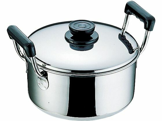 Ih/Gas Compatible - 【お取り寄せ】玉虎堂製作所 MA18-0深型ソースポット 26cm 両手鍋 外輪鍋 円付鍋 片手鍋 鍋 フライパン 厨房 キッチン