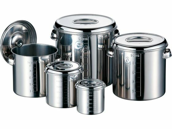 Spice Containers - 【お取り寄せ】赤川器物 AG18-8目盛付深型キッチンポット 26cm (手付) キッチンポット ボウル ザル バット 厨房 キッチン