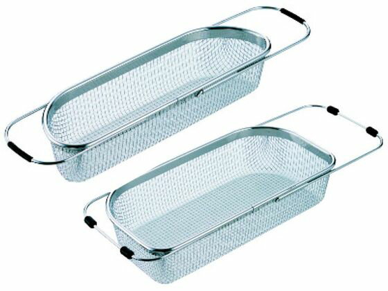 【商品説明】グラスや小皿の水切りに【仕様】●サイズ：外寸（420〜505）×120×H80mm●材質：18−8ステンレス、網／スパークメッシュ、0．7×4メッシュ、取手ゴム／合成ゴム【備考】※メーカーの都合により、パッケージ・仕様等は予告な...