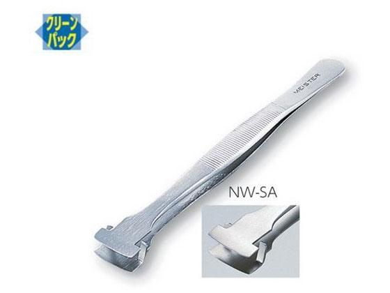 【お取り寄せ】アズワン MEISTERピンセット ウェハー用 幅広 耐酸鋼 NW-SA ピンセット クリーンパック クリーン対策 静電気対策