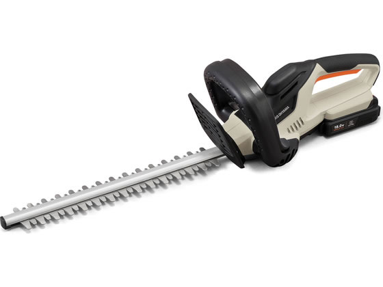 【商品説明】生垣や庭木のお手入れに最適です。取り回しやすい両刃タイプです。安全なダブルロック付きです。形を整える刈り込みもできます。面で均一に刈り込めるため、美しい見た目に仕上がります。バッテリーに直接USB Type-Cケーブルを挿して充電することができます。専用の充電器が要らず、保管時場所を取りません。USB充電器は付属していません。出力20W以上のUSB Type-C端子搭載の充電器（PSE適合品）をご用意ください。【仕様】●商品サイズ：約幅720×奥行184×高さ174mm●質量：約2．3kg●色：サンドベージュ●刈込幅：350mm●最大切断径：Φ16mm●ストローク数（最大）：1300min−1●連続運転時間（無負荷時）：約40分●付属品：充電式リチウムイオンバッテリー（DBL1820C）1個、USB充電ケーブル（Type−C　to　C）1本●保証期間：お買い上げ日より1年間■バッテリー○商品サイズ：75×128×53mm○商品重量：約400g○電池種類：リチウムイオン二次電池○電池電圧：18V○電池容量：2000mAh○充電方式：USB　Type−C○充電時間：USB：約120分（※出力20W以上のUSB充電器を使用した場合。室温、使用時間、USB充電器の出力によって充電時間が長くなることがあります。）○USB入力電圧／電流：DC5V／3A、DC9V／2．22A、DC12V／1．66A○使用温度：0〜40℃（充電時：5〜35℃）●PSマークの種類：PSE●届出事業者名：アイリスオーヤマ株式会社【備考】※メーカーの都合により、パッケージ・仕様等は予告なく変更になる場合がございます。【検索用キーワード】アイリスオーヤマ　IRIS　OHYAMA　充電式ヘッジトリマー　サンドベージュ　コードレス　軽量　ハイパワー　両刃タイプ　ダブルロック　刈り込み　USB　Type−C　リチウムイオンバッテリー　DBL1820C　18V　2000mAh　約2．3kg　刈込幅350mm　最大切断径16mm　連続運転約40分　充電時間約120分　庭木手入れ　生垣手入れ　作業用品・工具　電動工具・油圧工具　作業用品・工具　電動工具・油圧工具　X249TRコードレスで軽量、ハイパワーの充電式ヘッジトリマーです。