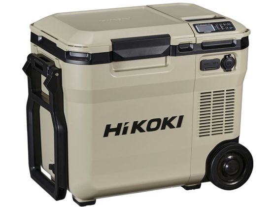【商品説明】庫内の仕切板を活用して2部屋で異なる温度設定が可能です。温度設定が5℃単位で細かく設定でき、最低温度−18℃から最高温度60℃まで設定可能です。一般的な2Lペットボトルが縦に4本入ります。持ち運びに便利なショルダーベルトとキャスター付です。蓄電池2個装着で長時間使用可能です。蓄電池1個でも使用可能です。本体に充電機能内蔵です。3種類の電源（リチウムイオン電池、ACアダプタ、車載電源）に対応です。【仕様】●色：サンドベージュ●幅（mm）：553●奥行（mm）：340●高さ（mm）：450●容量（L）：18（仕切板なし）、左8、右8（仕切板あり）●収納目安：500mlペットボトル：縦置き12本、横置き20本／2Lペットボトル：4本●使用温度範囲（℃）：0〜40●適合バッテリー：14．4〜36V●USB出力：USB−Aタイプ5V／2．4A、USB−Cタイプ5V／3A、9V／2．2A●入力電源：14．4V（BSL14○○シリーズ）／18V（BSL18○○シリーズ）／マルチボルト蓄電池、家庭用交流AC100V、車載電源DC12V／24V●冷却方式：コンプレッサ・冷却ガス圧縮方式●加温方式：ワイヤヒーター方式●蓄電池充電時間（気温20℃時）：BSL36A18X（約2時間15分）、BSL36B18X（約3時間40分）●ABS樹脂●ACアダプタ●車載用DCコード●ショルダーベルト●仕切板●バスケット●電池パック（BSL36B18X）×1個●本製品を破棄する際は、家電リサイクル法の対象製品です●PSマークの種類：PSE●届出事業者名：工機ホールディングスジャパン株式会社【備考】※メーカーの都合により、パッケージ・仕様等は予告なく変更になる場合がございます。【検索用キーワード】HiKOKI　18V−14．4V　コードレス冷温庫コンパクトタイプ　サンドベージュ　マルチボルトセット品　UL18DC−WMBZ　UL18DCWMBZ　6444　6844216　4966376416912　実験室用備品　加熱　冷却機器　X392TWアイスなどの冷凍に。飲料水などの保冷・保温に。キャンプなどのレジャーに。