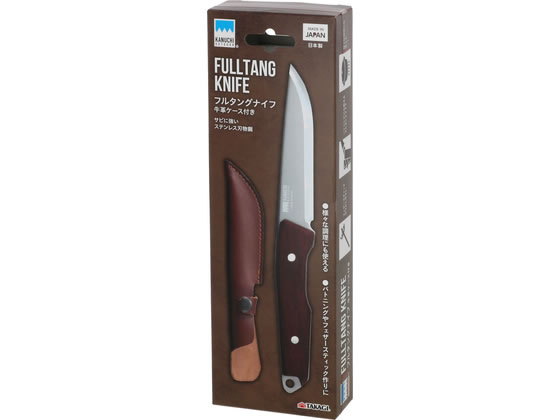 【お取り寄せ】TAKAGI KANUCHI OUTDOOR フルタングナイフ 牛革ケース付き